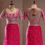 MODERN TABBY SILK SEQUNCE WITH THREAD WORK SAREE WITH UNSTITCHED BLOUSE PARTY WEAR WHOLESALE PRICE ETHNIC GARMENT (1)