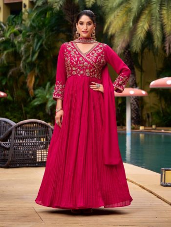 MODERN VICHITRA BEADS AND SEQUENCE EMBROIDERY WORK GOWN WITH DUPATTA RANI