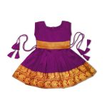 NEW AARIVAL JACQUARD WEAVING WORK KID'S DRESS PINK