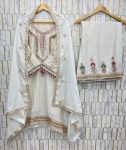 NEW ARRIVAL CHINON SILK EMBROIDERY SEQUENCE WORK TOP PALAZZO WITH DUPATTA FESTIVE WEAR WHOLESALE PRICE ETHNIC GARMENT (2)