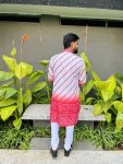 NEW ARRIVAL COTTON LEHERIYA PATTERN WITH BANDHNI DAMAN PRINT WORK MEN’S KURTA PAYJAMA FESTIVE WEAR WHOLESALE PRICE ETHNIC GARMENT (6)