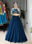 NEW ARRIVAL GEORGETTE PLIAN LEHENGA WITH STITCHED BLOUSE AND PRINT WITH FOIL WORK KOTI PARTY WEAR WHOLESALE PRICE ETHNIC GARMENT (3)
