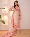 NEW ARRIVAL SOFT MUSLIN DIGITAL PRINTED WITH HAND DIAMOND WORK TOP BOTTOM WITH DUPATTA FESTIVE WEAR WHOLESALE PRICE ETHNIC GARMENT (2)