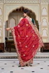 RICH LOOK BHANDEJ PITHA & GOTA PATTI WORK SAREE WITH UNSTITCHED BLOUSE WEDDING WEAR WHOLESALE PRICE ETHNIC GARMENT (11)