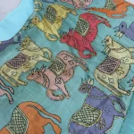 RICH LOOK CHINON HANDWORK & KALAMKARI PRINT WORK GOWN WITH DUPATTA FESTIVE WEAR WHOLESALE PRICE ETHNIC GARMENT (2)