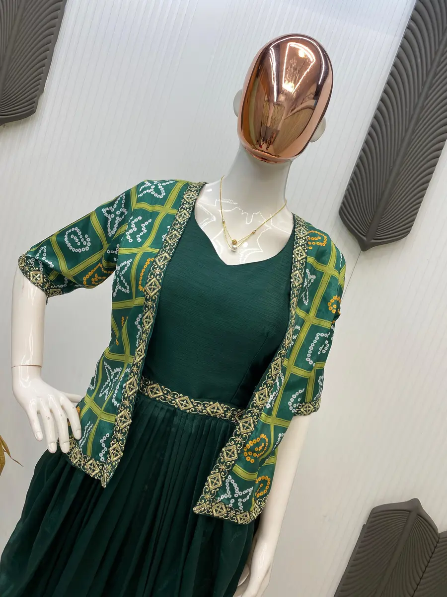 RICH LOOK CHINON SEQUENCE MBROIDERY LACE WORK ONE PIECE DHOTI STYLE WITH KOTI PARTY WEAR WHOLESALE PRICE ETHNIC GARMENT (11)