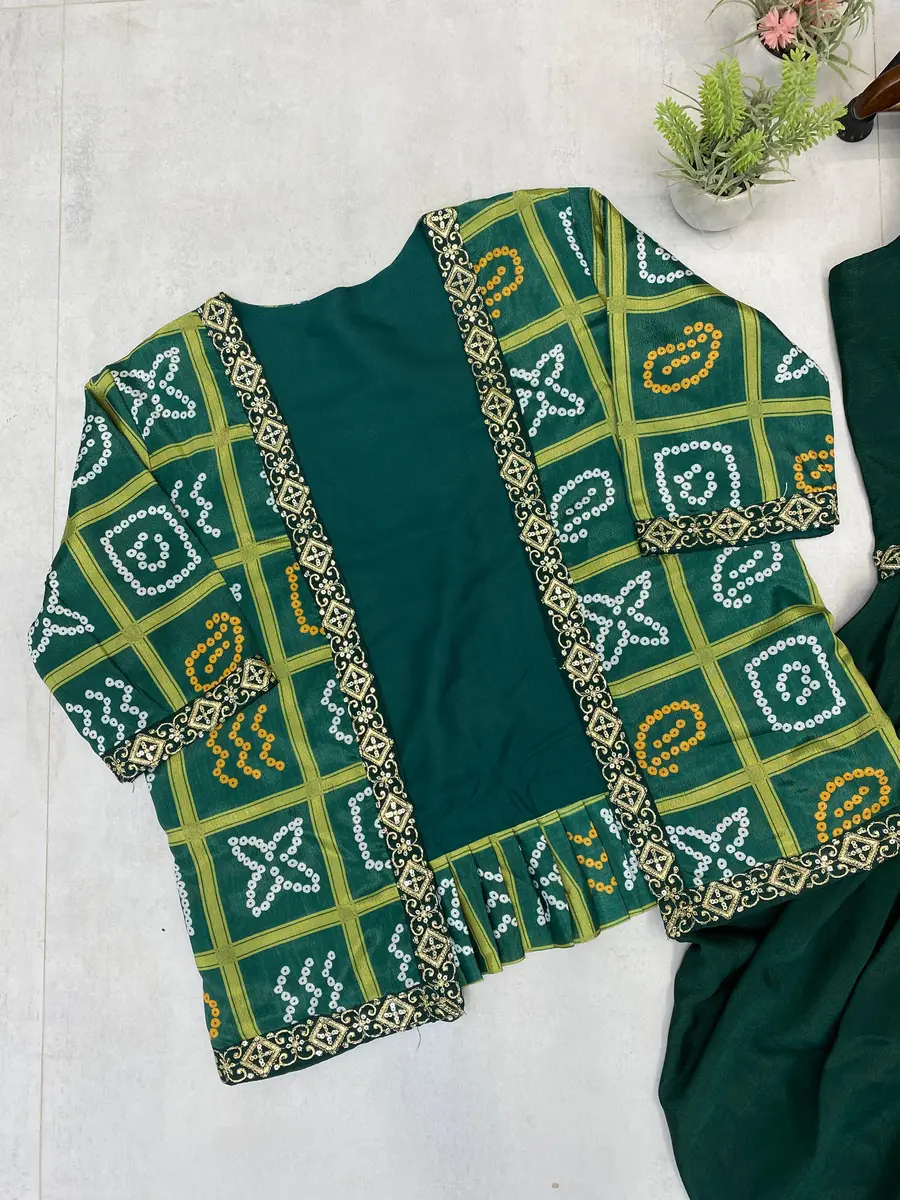 RICH LOOK CHINON SEQUENCE MBROIDERY LACE WORK ONE PIECE DHOTI STYLE WITH KOTI PARTY WEAR WHOLESALE PRICE ETHNIC GARMENT (15)