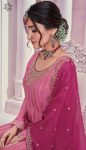 RICH LOOK CHINON SILK EMBROIDERY CODING SEQUENCE WORK WITH REAL MIRROR WORK TOP PALAZZO WITH DUPATTA FESTIVE WEAR WHOLESALE PRICE ETHNIC GARMENT (3)