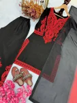 RICH LOOK CHINON SILK EMBROIDERY WORK TOP PALAZZO WITH DUPATTA FESTIVE WEAR WHOLESALE PRICE ETHNIC GARMENT (5)