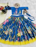 RICH LOOK CHINON SILK POSITION PRINT EMBROIDERY WORK KID’S LEHENGA CHOLI WITH DUPATTA FESTIVE WEAR WHOLESALE PRICE ETHNIC GARMENT (2)