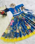 RICH LOOK CHINON SILK POSITION PRINT EMBROIDERY WORK KID’S LEHENGA CHOLI WITH DUPATTA FESTIVE WEAR WHOLESALE PRICE ETHNIC GARMENT (2)