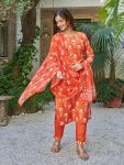 RICH LOOK COTTON BLEND PRINTED WORK TOP BOTTOM WITH DUPATTA DAILY WEAR WHOLESALE PRICE ETHNIC GARMENT (3)