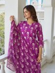 RICH LOOK COTTON BLEND PRINTED WORK TOP BOTTOM WITH DUPATTA DAILY WEAR WHOLESALE PRICE ETHNIC GARMENT (8)