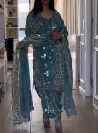 RICH LOOK FENDY CRUSH SILK SEQUENCE EMBROIDERY WORK TOP PATIYALA WITH DUPATTA RAMA