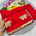 RICH LOOK GEORGETTE SEQUANCE WORK WITH BEAUTIFUL PEACOCK AND BUTTERFLY BUTTA WORK SAREE WITH UNSTITCHED BLOUSE FESTIVE WEAR WHOLESALE PRICE ETHNIC GARMENT (2).jpg