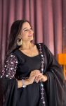 RICH LOOK GEORGETTE SEQUENCE & DORI WORK GOWN DUPATTA WITH WAIST BELT PARTY WEAR WHOLESALE PRICE ETHNIC GARMENT (5)