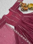 RICH LOOK GEORGETTE SEQUENCE EMBROIDERY WORK GOWN WITH DUPATTA WEDDING WEAR WHOLESALE PRICE ETHNIC GARMENT (2)