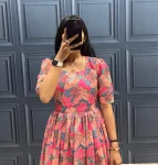 RICH LOOK HAKOBA COTTON PRINT WORK ONE PIECE DAILY WEAR WHOLESALE PRICE ETHNIC GARMENT (9)