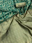 RICH LOOK LICHI SILK BANARASI WEAVING WORK SAREE WITH UNSTITCHED BLOUSE FESTIVE WEAR WHOLESALE PRICE ETHNIC GARMENT (3)