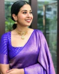 RICH LOOK LICHI SILK JACQUARD BORDER COPPER WORK SAREE WITH UNSTITCHED BLOUSE FESTIVE WEAR WHOLESALE PRICE ETHNIC GARMENT (4)