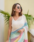 RICH LOOK LINEN COTTON DIGITAL PRINTED WORK SAREE WITH UNSTITCHED BLOUSE FESTIVE WEAR WHOLESALE PRICE ETHNIC GARMENT (2)