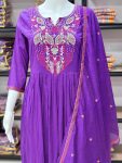 RICH LOOK MUL COTTON MACHINE EMBROIDERY WORK TOP BOTTOM WITH DUPATTA FESTIVEWEAR WHOLESALE PRICE ETHNIC GARMENT (2)