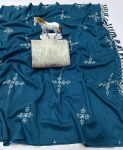 RICH LOOK MUSLIN COTTON SILK DIGITAL PRINT WORK SAREE WITH UNSTITCHED BLOUSE CASUAL WEAR WHOLESALE PRICE ETHNIC GARMENT (11)