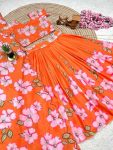 RICH LOOK MUSLIN COTTON SILK POSITION WORK & HAND WORK LEHENGA CHOLI WITH DUPATTA FESTIVE WEAR WHOLESALE PRICE ETHNIC GARMENT (5)