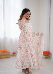RICH LOOK ORGANZA FLORAL PRINT WORK ANARKALI GOWN BOTTOM WITH DUPATTA PARTY WEAR WHOLESALE PRICE ETHNIC GARMENT (3)