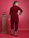 RICH LOOK SLUB COTTON EMBROIDERY WORK CO-ORD SET OFFICE WEAR WHOLESALE PRICE ETHNIC GARMENT (5)