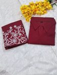 RICH LOOK SLUB COTTON EMBROIDERY WORK CO-ORD SET OFFICE WEAR WHOLESALE PRICE ETHNIC GARMENT (5)