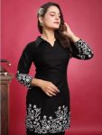 RICH LOOK SLUB COTTON EMBROIDERY WORK CO-ORD SET WHOLESALE PRICE ETHNIC GARMENT (6)