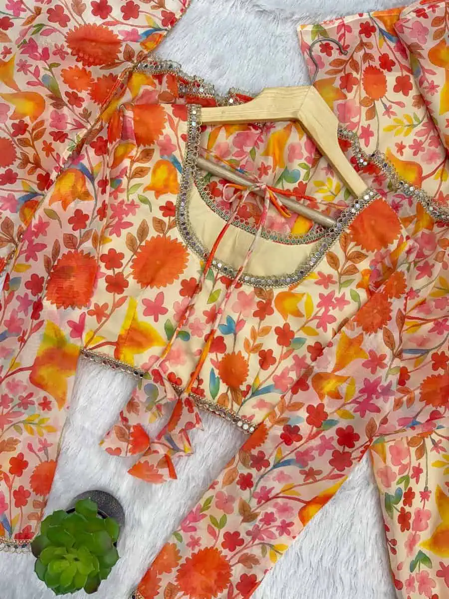 RICH LOOK TABBY ORGANZA FLORAL PRINT WITH MIRROR LACE WORK TOP PALAZZO WITH DUPATTA FESTIVE WEAR WHOLESALE PRICE ETHNIC GARMENT (1)_1