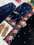 RICH LOOK VELEVET SEQUENCE & THREAD EMBROIDERY WORK TOP PALAZZO WITH DUPATTA FESTIVE WEAR WHOLESALE PRICE ETHNIC GARMENT (2)