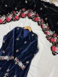 RICH LOOK VELEVET SEQUENCE & THREAD EMBROIDERY WORK TOP PALAZZO WITH DUPATTA FESTIVE WEAR WHOLESALE PRICE ETHNIC GARMENT (2)