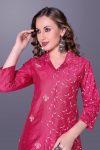 RICH LOOK VISCOSE EMBROIDERY WORK KURTI PALAZZO SET CASAUL WEAR WHOLESALE PRICE ETHNIC GARMENT (1)