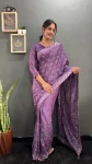 TRENDING GEORGETTE SILK EMBROIDERY MULTI SEQUENCE &CUT WORK READY TO WEAR SAREE WITH UNSTITCHED BLOUSE FESTIVE WEAR WHOLESALE PRICE ETHNIC GARMENT (15)