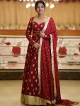 TRENDING GEORGETTE ZARI & SEQUENCE EMBROIDERY WORK GOWN WITH DUPATTA WEDDING WEAR WHOLESALE PRICE ETHNIC GARMENT (3)