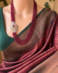 TRENDING LICHI SILK BANARASI WEAVING WORK SAREE WITH UNSTITCHED BLOUSE FESTIVE WEAR WHOLESALE PRICE ETHNIC GARMENT (12)