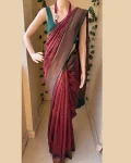TRENDING LICHI SILK BANARASI WEAVING WORK SAREE WITH UNSTITCHED BLOUSE FESTIVE WEAR WHOLESALE PRICE ETHNIC GARMENT (12)