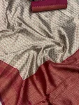 TRENDING LICHI SILK BANARASI WEAVING WORK SAREE WITH UNSTITCHED BLOUSE FESTIVE WEAR WHOLESALE PRICE ETHNIC GARMENT (6)