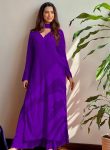 TRENDY GEORGETTE EMBROIDERY THREAD WORK TOP PALAZZO WITH DUPATTA PURPLE