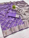 1FANCY BANARASI SILK FLOWERS AND MINA WITH WEAVING ZARI RICH PALLU AND BORDER WORK SAREE WITH UNSTITCHED BLOUSE FESTIVE WEAR WHOLESALE PRICE ETHNIC GARMENT (5).jpg.webp