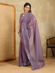 1MODERN FENDY SOFT NET SWAROVSKI WITH CUT WORK SAREE WITH UNSTITCHED BLOUSE PARTY WEAR WHOLESALE PRICE ETHNIC GARMENT (18)