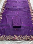 1MODERN JIMMY CHOO EMBROIDERY SEQUANCE WITH CUTWORK BORDER WORK SAREE WITH UNSTITCHED BLOUSE PARTY WEAR WHOLESALE PRICE ETHNIC GARMENT (4)
