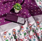 1NEW ARRIVAL PAITHANI SILK WEAVING WORK SAREE WITH UNSTITCHED BLOUSE FESTIVE WEAR WHOLESALE PRICE ETHNIC GARMENT (15)