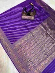 1TRENDING LICHI SILK BANARASI WEAVING WORK SAREE WITH UNSTITCHED BLOUSE FESTIVE WEAR WHOLESALE PRICE ETHNIC GARMENT (22)