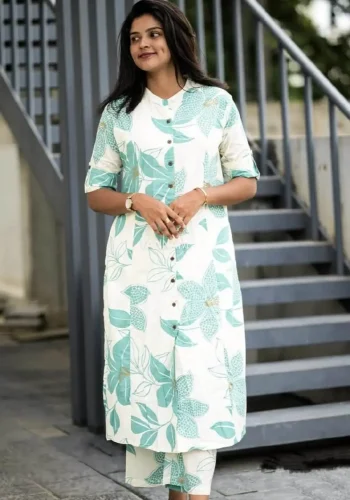 FANCY RAYON DIGITAL PRINT WORK CO-ORD SET MINT