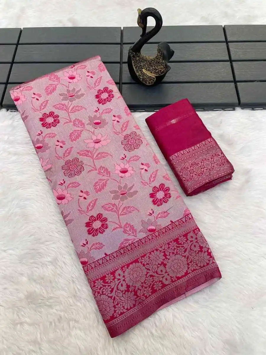 2ATTRACTIVE TISSUE KANCHI COPPER ZARI WEAVING WORK SAREE WITH UNSTITCHED BLOUSE FESTIVE WEAR WHOLESALE PRICE ETHNIC GARMENT (11)