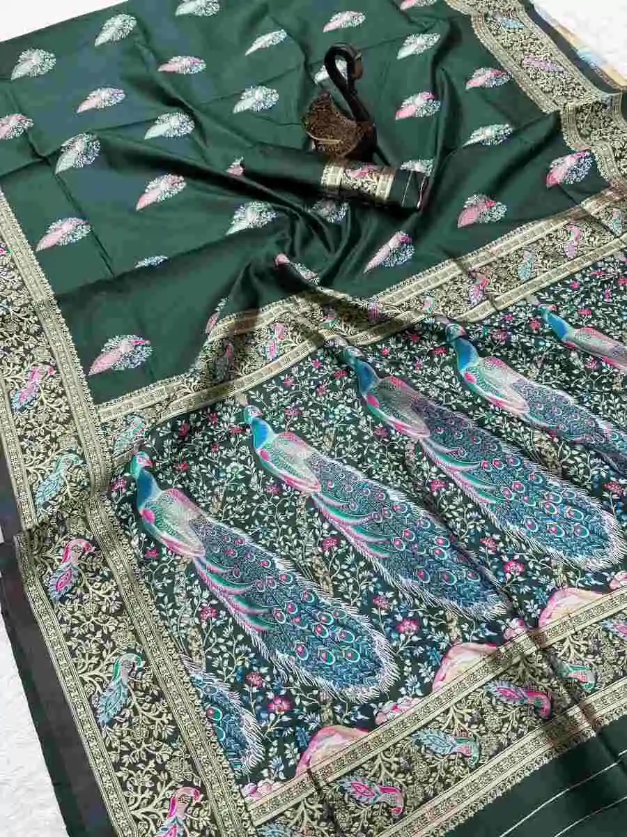 2DESIGNER BANARASI SILK 3D WEAVING MINA WITH ZARI WEAVING RICH PALLU AND BORDER WORK SAREE WITH UNSTITCHED BLOUSE FESTIVE WEAR WHOLESALE PRICE ETHNIC GARMENT (11).jpg.webp